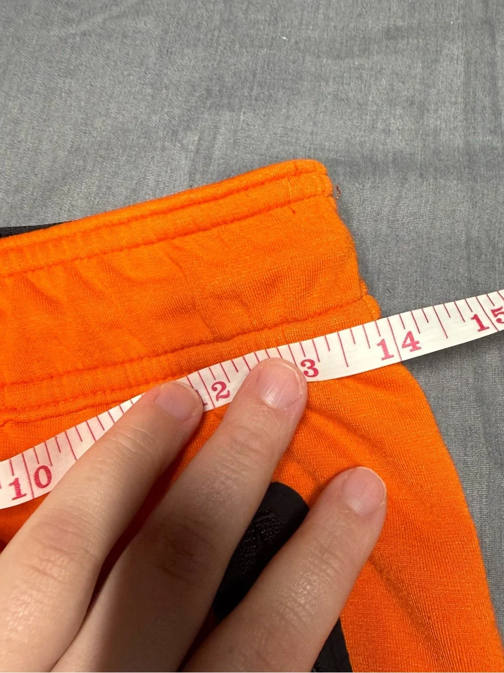 American Eagle Outfitters Men's Bright Orange Athletic Shorts with Black Zips